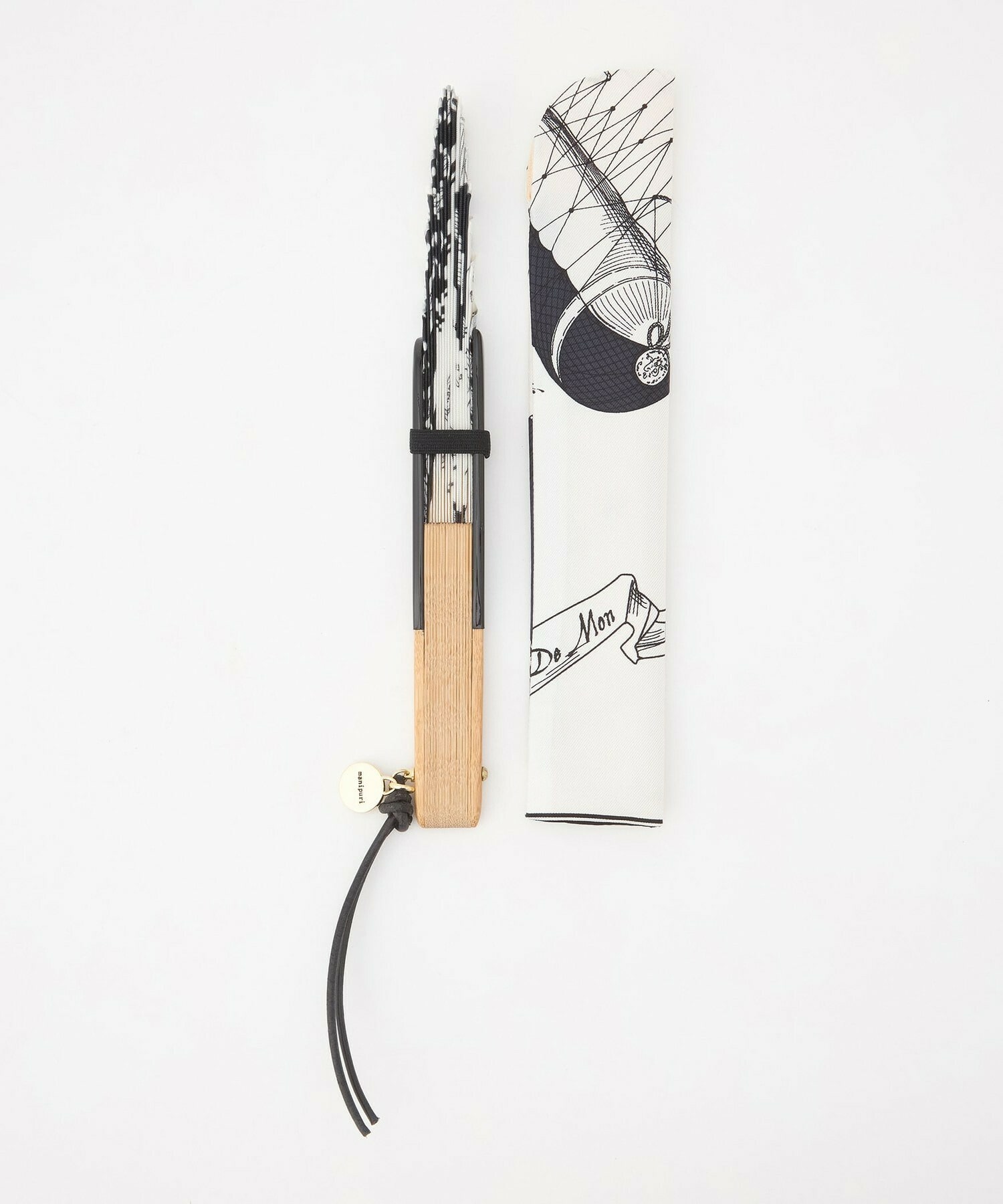 【L'EQUIPE】manipuri 別注 扇子 詳細画像 ブラック 1