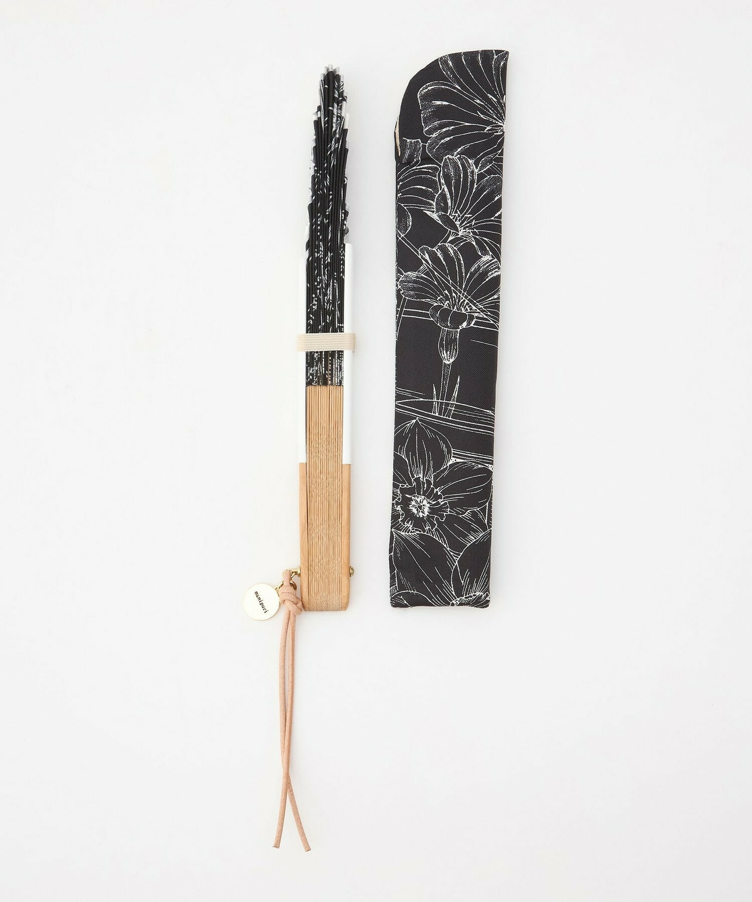 【L'EQUIPE】manipuri 別注 扇子 詳細画像 ブラック 4