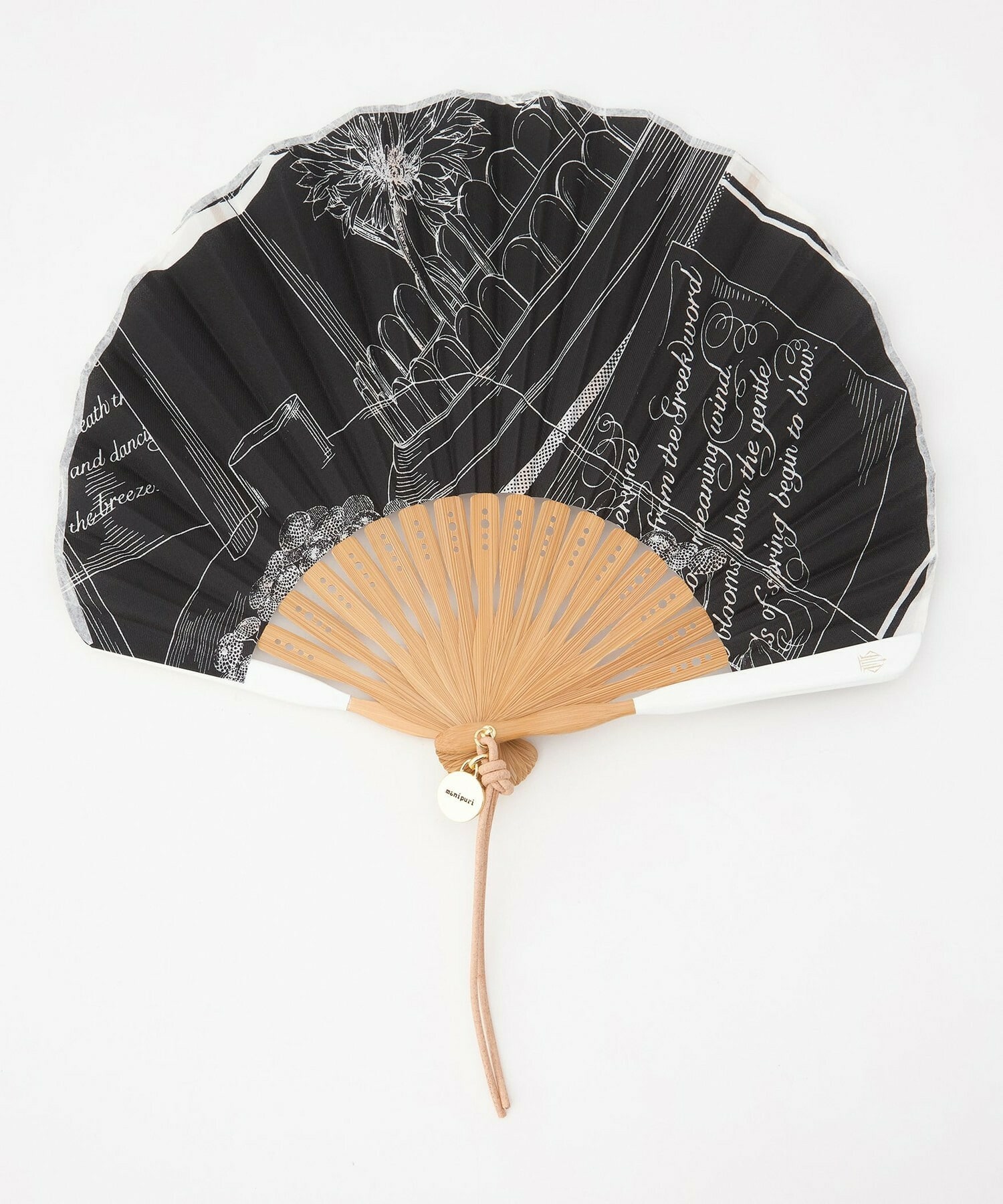 【L'EQUIPE】manipuri 別注 扇子 詳細画像 ブラック 5