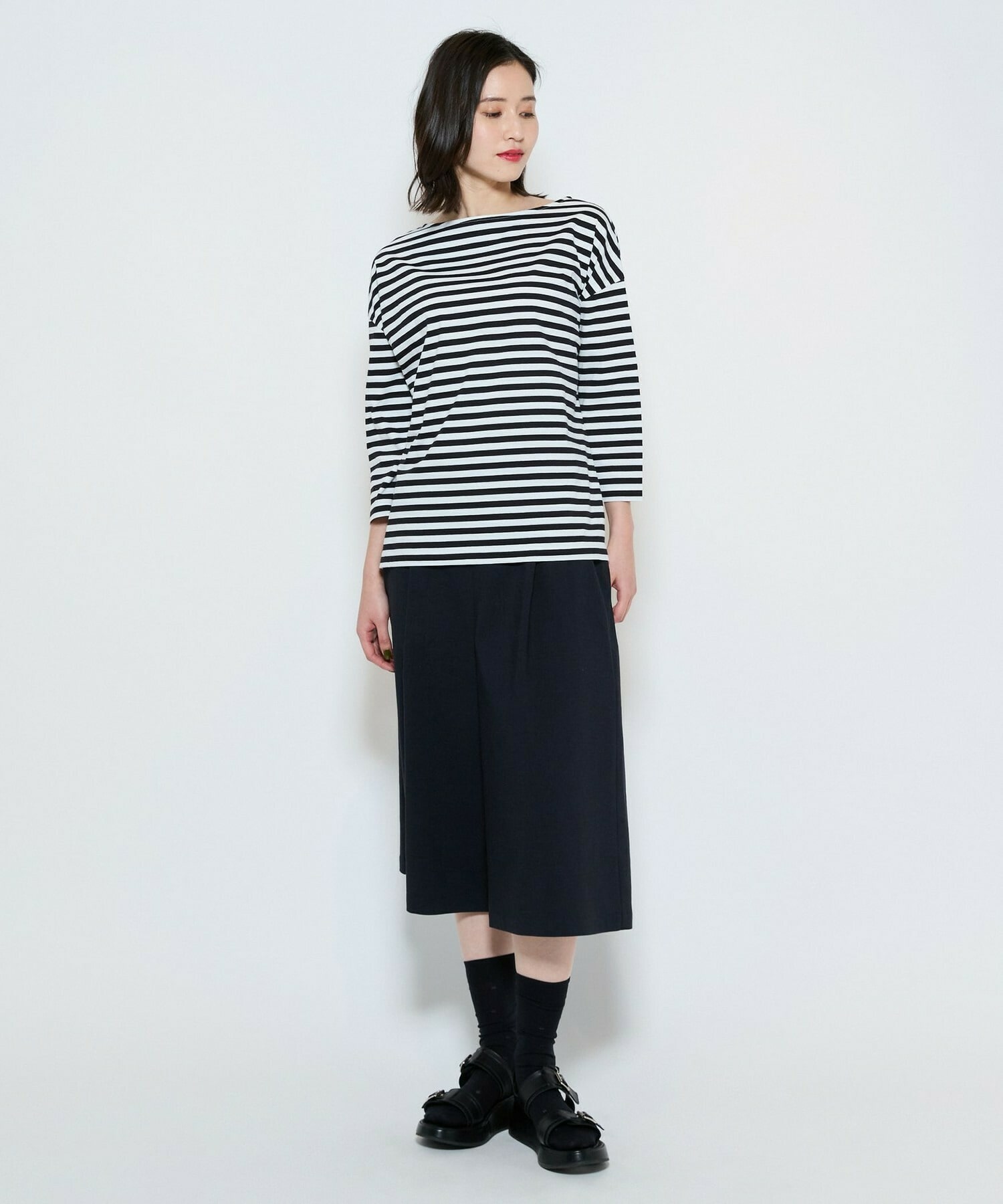 【L'EQUIPE】raspail&times;L&rsquo;EQUIPE 別注ボーダーカットソー 詳細画像 ブラック 5