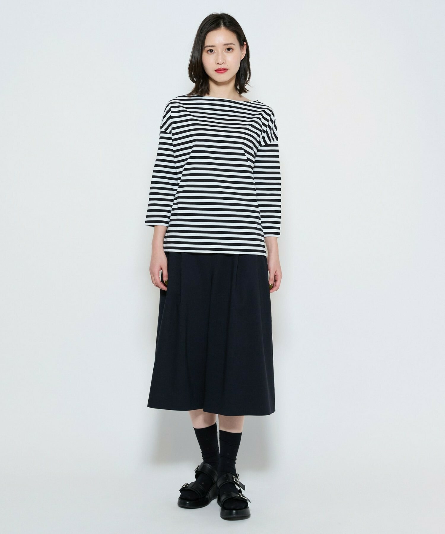 【L'EQUIPE】raspail&times;L&rsquo;EQUIPE 別注ボーダーカットソー 詳細画像 ブラック 6