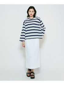 【L'EQUIPE】raspail&times;L&rsquo;EQUIPE 別注ニュアンスボーダーカットソー 詳細画像 ネイビー 5