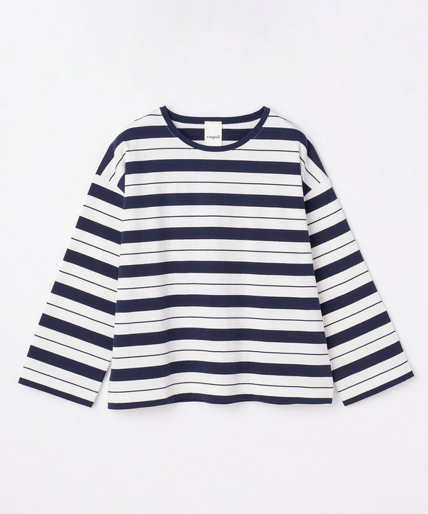 raspail&times;L&rsquo;EQUIPE 別注ニュアンスボーダーカットソー 詳細画像 ネイビー 2