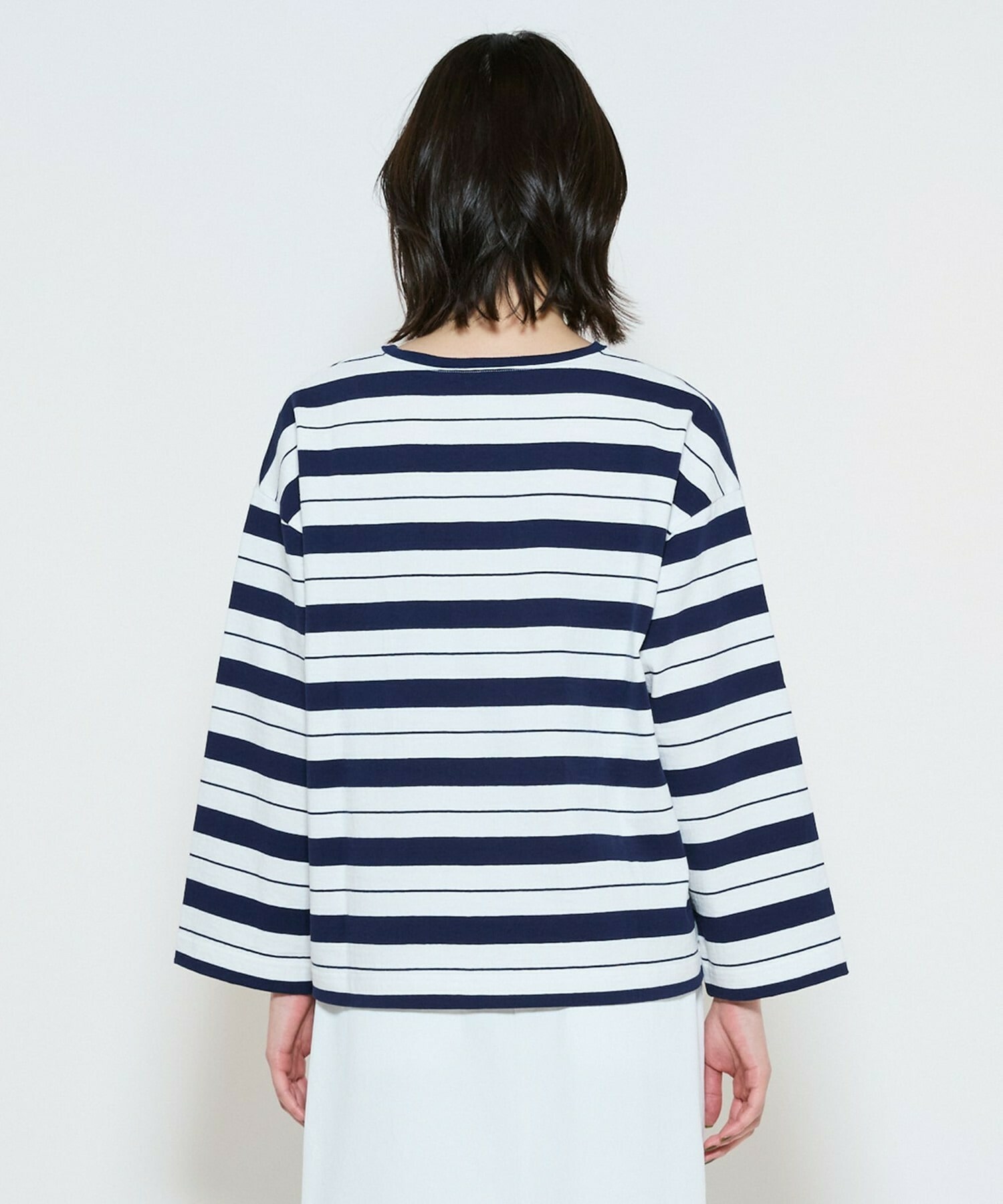 【L'EQUIPE】raspail&times;L&rsquo;EQUIPE 別注ニュアンスボーダーカットソー 詳細画像 ネイビー 11