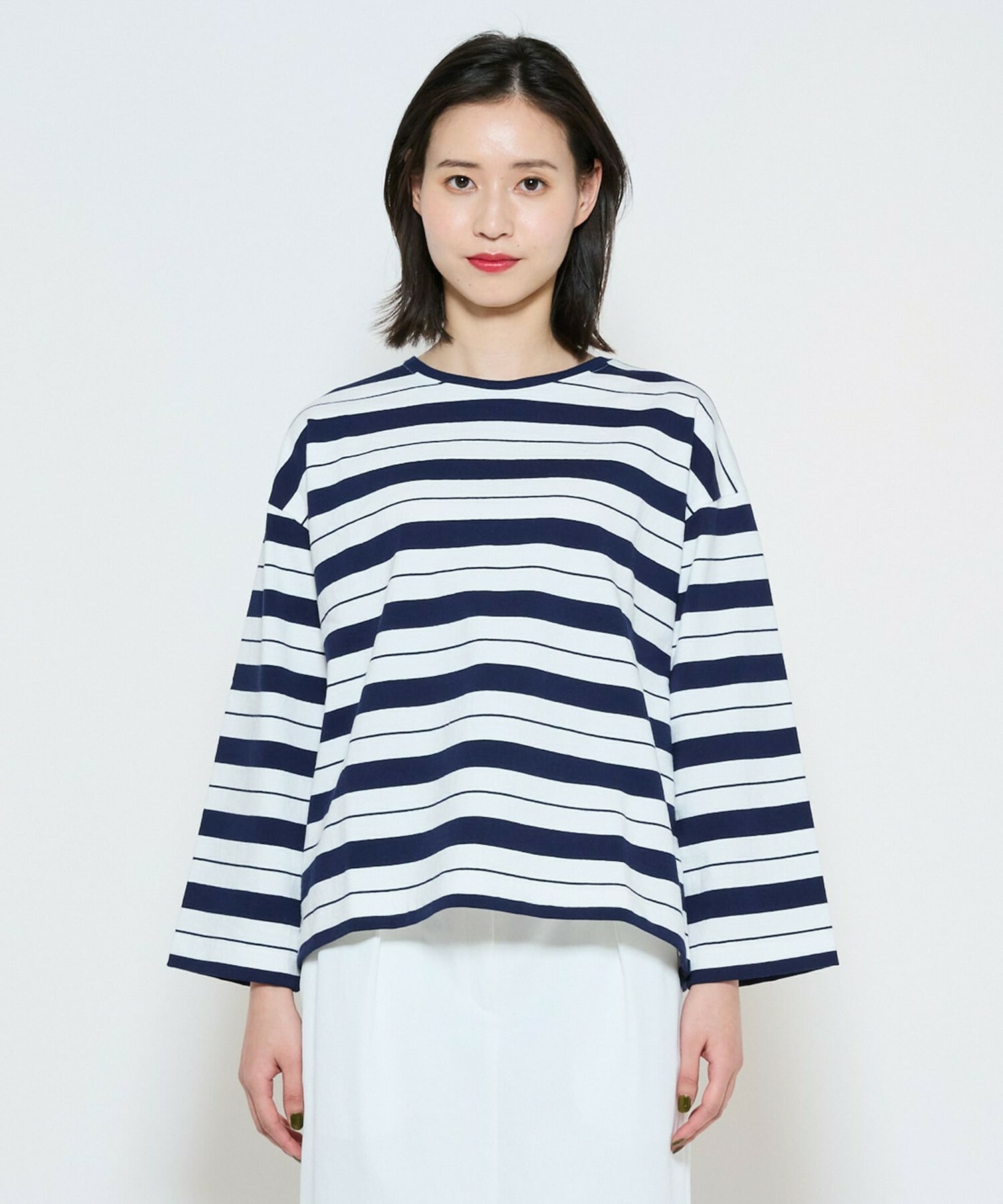 【L'EQUIPE】raspail&times;L&rsquo;EQUIPE 別注ニュアンスボーダーカットソー 詳細画像 ネイビー 9