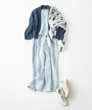 【L'EQUIPE】［eclat 2026年5月号掲載商品］manipuri カラー別注ストール 詳細画像 ホワイト 2