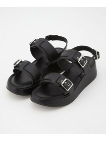 【L'EQUIPE】［eclat 2026年5月号掲載商品］CORSOROMA,9コラボWベルトサンダル 詳細画像 ブラック 26