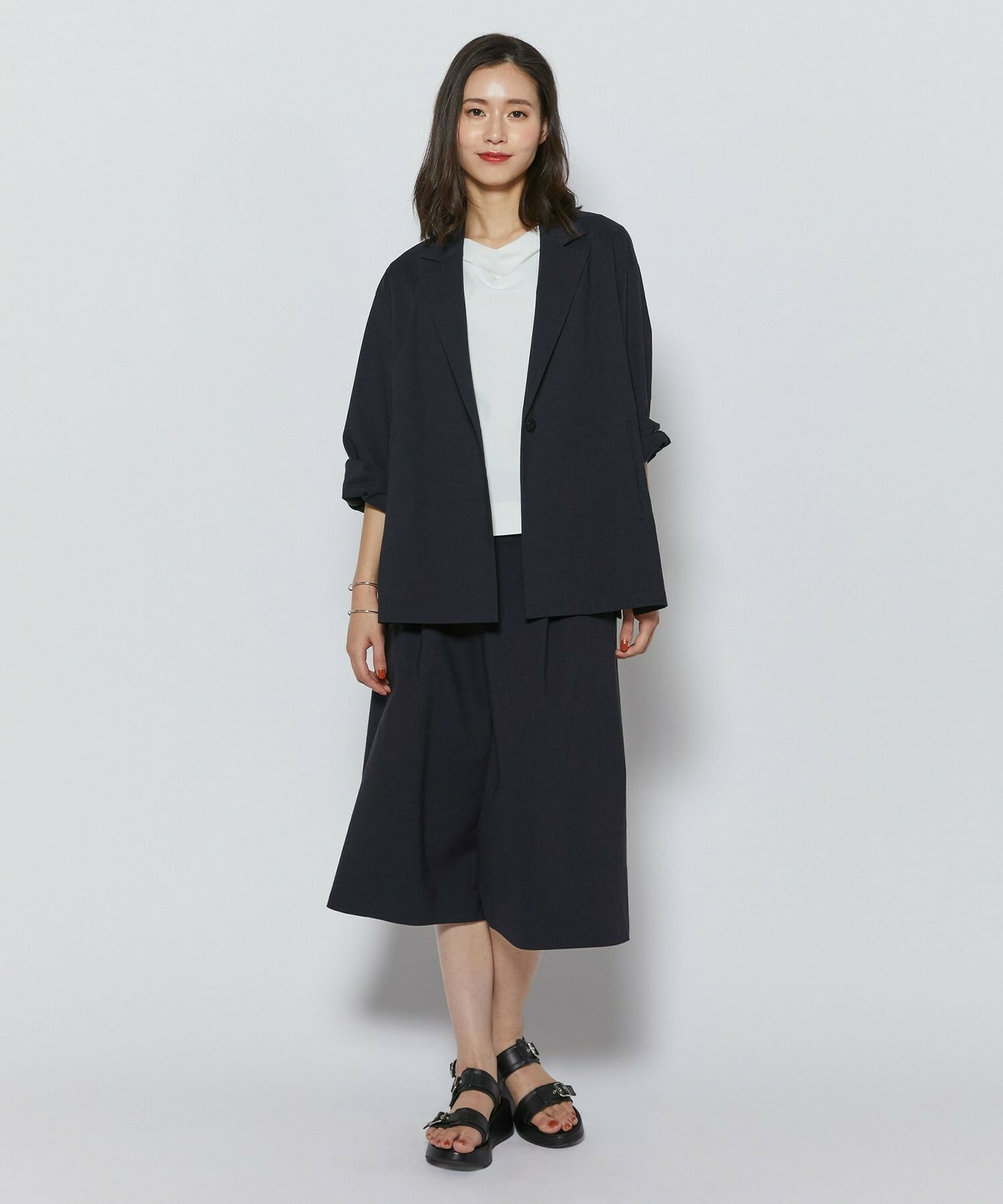 【L'EQUIPE】［eclat 2026年5月号掲載商品］CORSOROMA,9コラボWベルトサンダル 詳細画像 ブラック 13