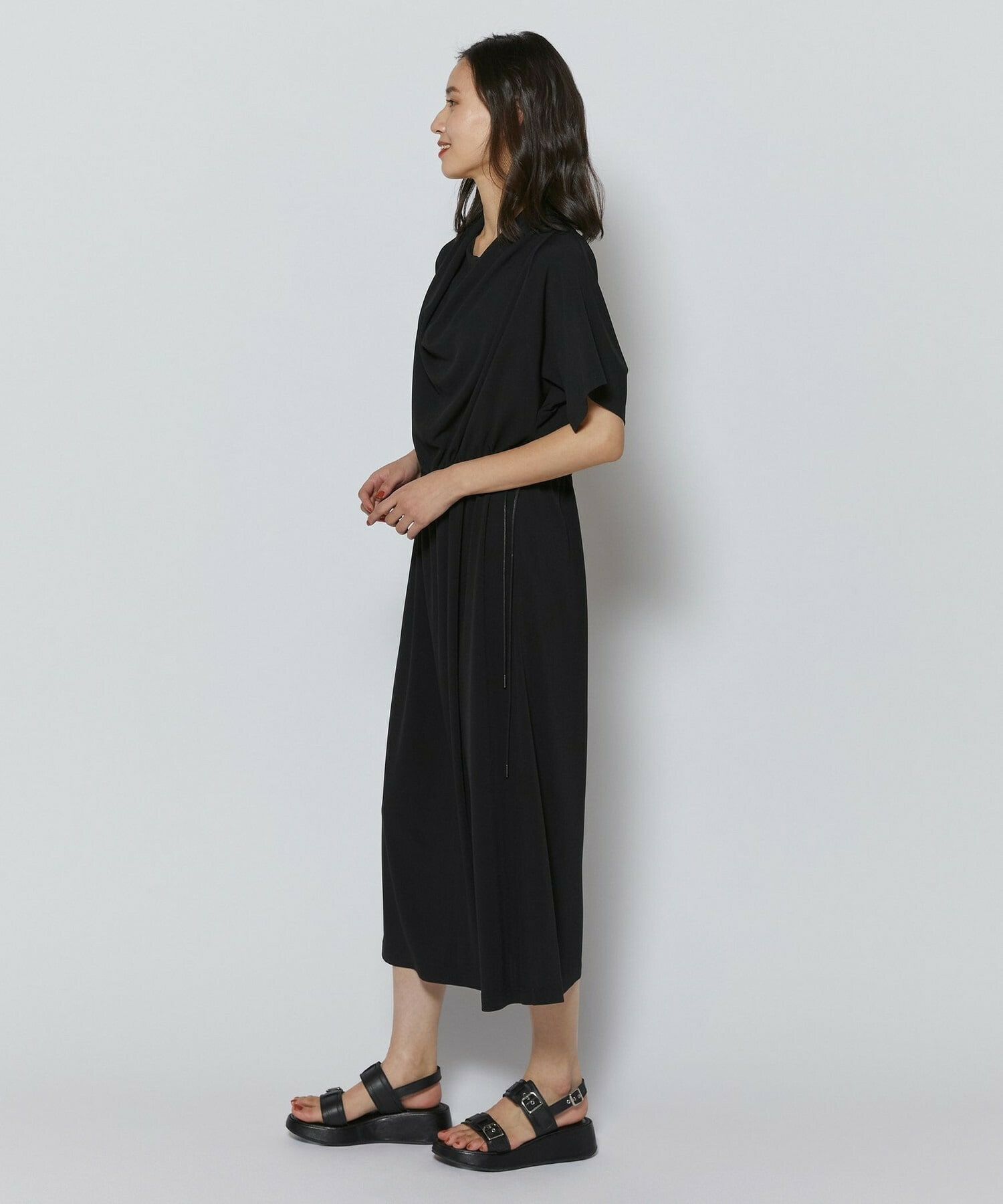 【L'EQUIPE】［eclat 2026年5月号掲載商品］CORSOROMA,9コラボWベルトサンダル 詳細画像 ブラック 4