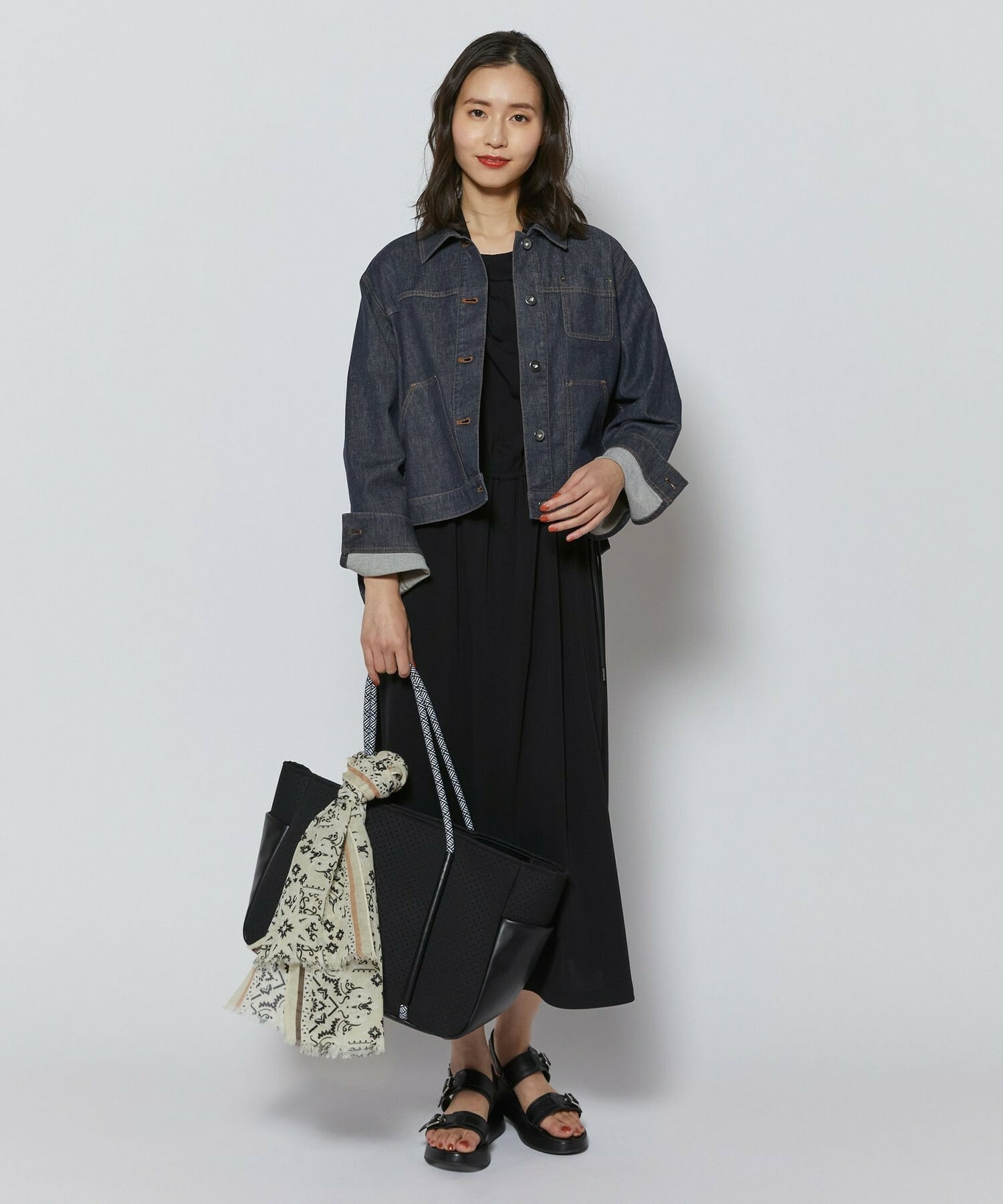 【L'EQUIPE】［eclat 2026年5月号掲載商品］CORSOROMA,9コラボWベルトサンダル 詳細画像 ブラック 5