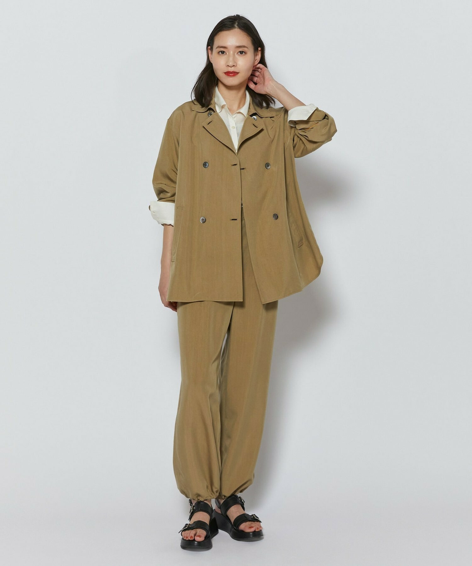 【L'EQUIPE】［eclat 2026年5月号掲載商品］CORSOROMA,9コラボWベルトサンダル 詳細画像 ブラック 8