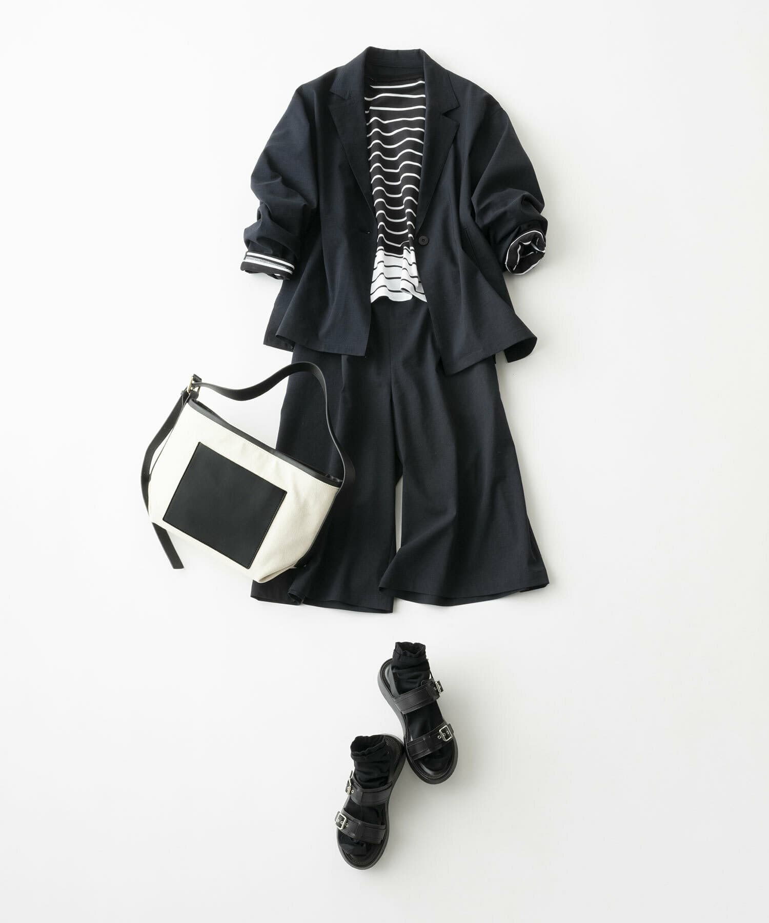 【L'EQUIPE】［eclat 2026年5月号掲載商品］CORSOROMA,9コラボWベルトサンダル 詳細画像 ブラック 2