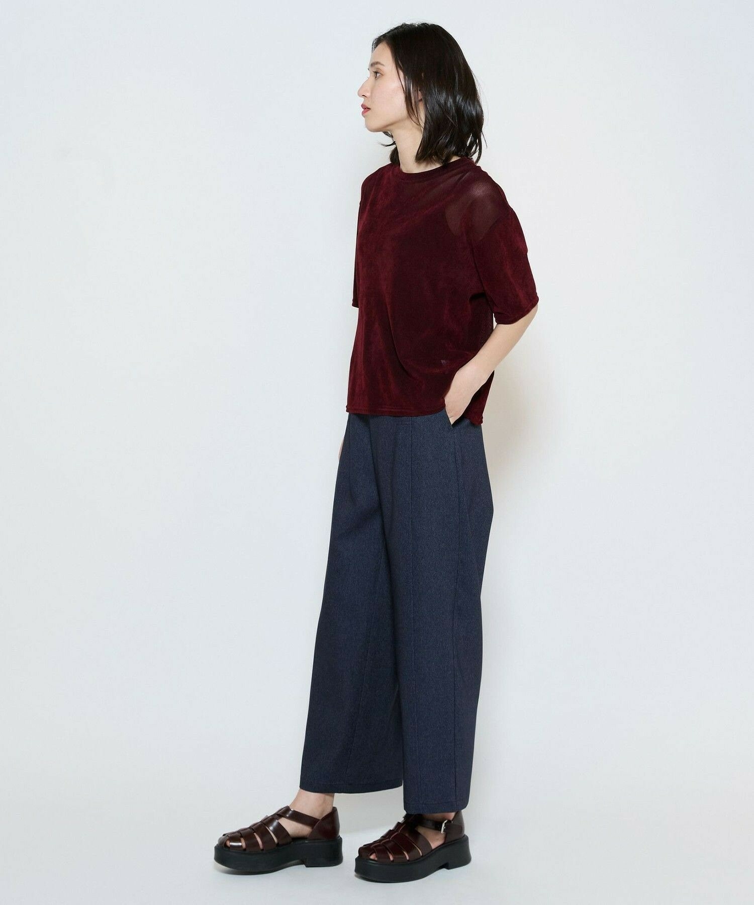【L'EQUIPE】テクニカルデニムパンツ 詳細画像 インディゴブルー 16