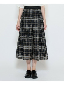 【L'EQUIPE】シアーチェックスカート 詳細画像 ブラック系その他 15