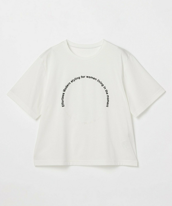 サークル刺繡Tシャツ 詳細画像 ホワイト 2