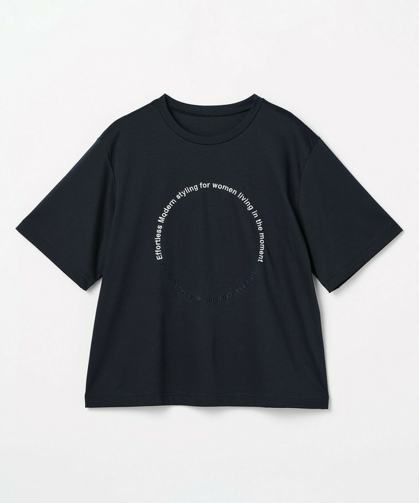 サークル刺繡Tシャツ 詳細画像 ネイビー 2