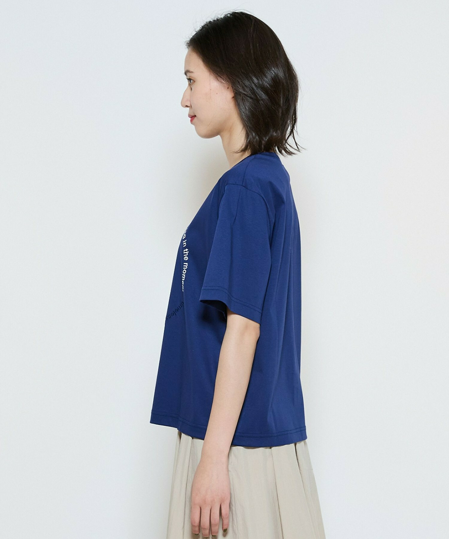 【L'EQUIPE】サークル刺繡Tシャツ 詳細画像 ネイビー 20