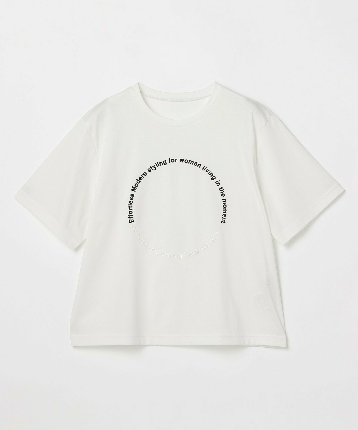 【L'EQUIPE】サークル刺繡Tシャツ 詳細画像 ホワイト 2