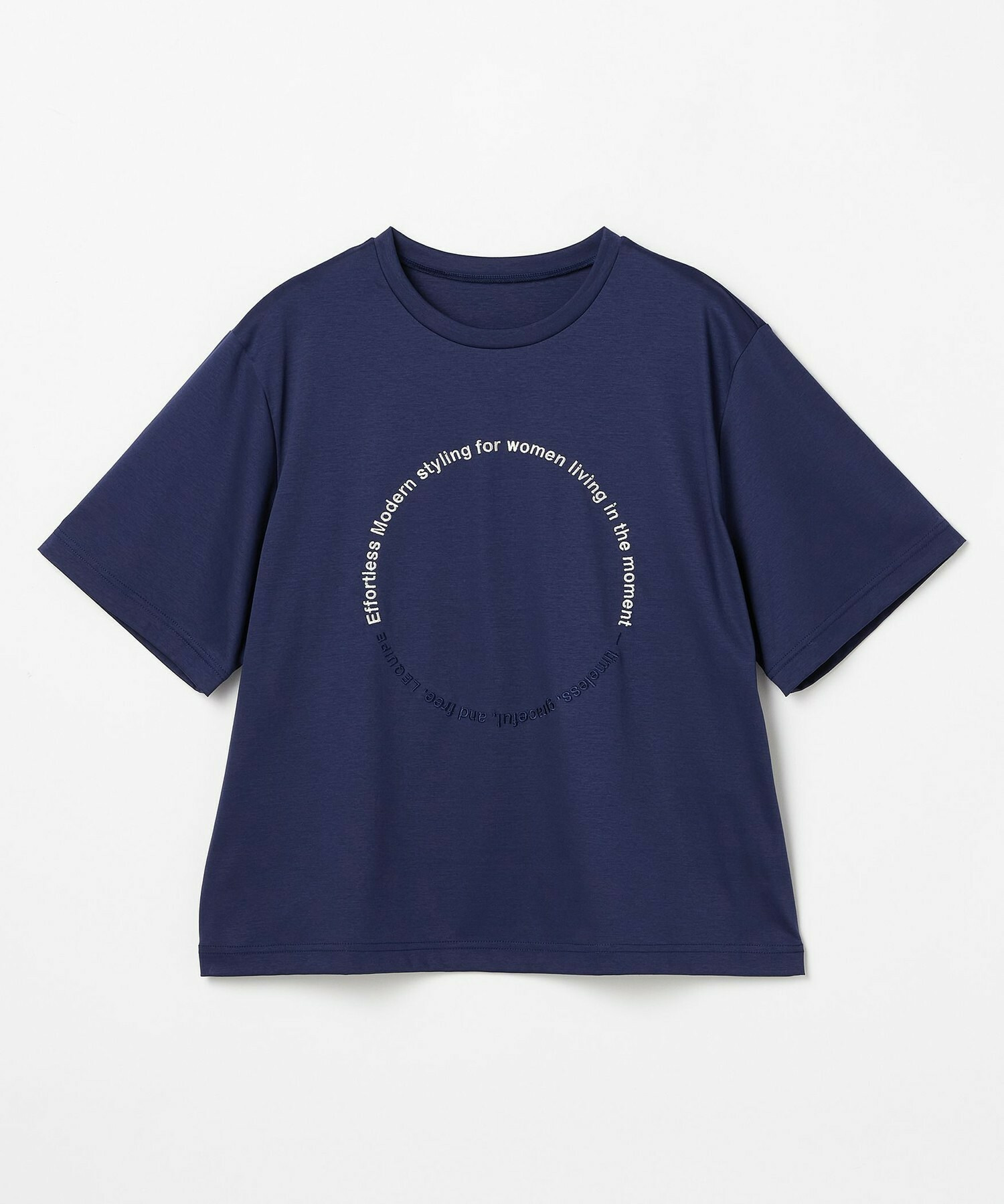 【L'EQUIPE】サークル刺繡Tシャツ 詳細画像 ブルー 2