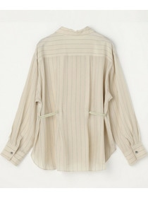 【L'EQUIPE】【Lサイズ】キュプラコットンストライプシャツ 詳細画像 ベージュ系その他 16