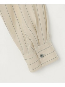 【L'EQUIPE】【Lサイズ】キュプラコットンストライプシャツ 詳細画像 ベージュ系その他 18