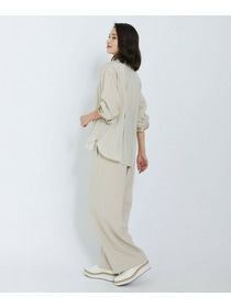 【L'EQUIPE】【Lサイズ】キュプラコットンストライプシャツ 詳細画像 ベージュ系その他 2