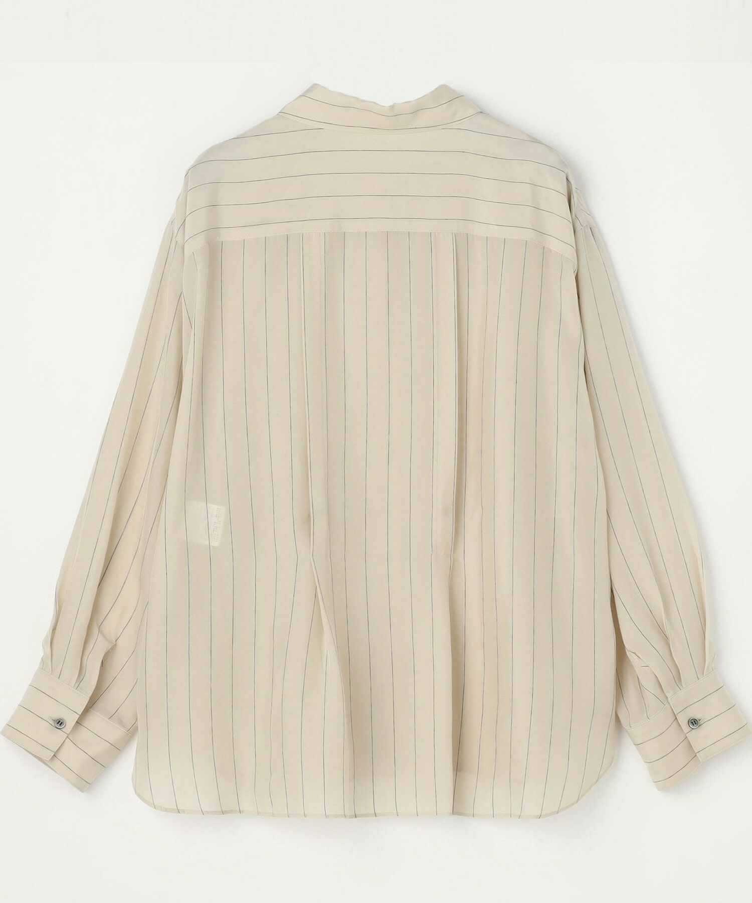【L'EQUIPE】【Lサイズ】キュプラコットンストライプシャツ 詳細画像 ベージュ系その他 15
