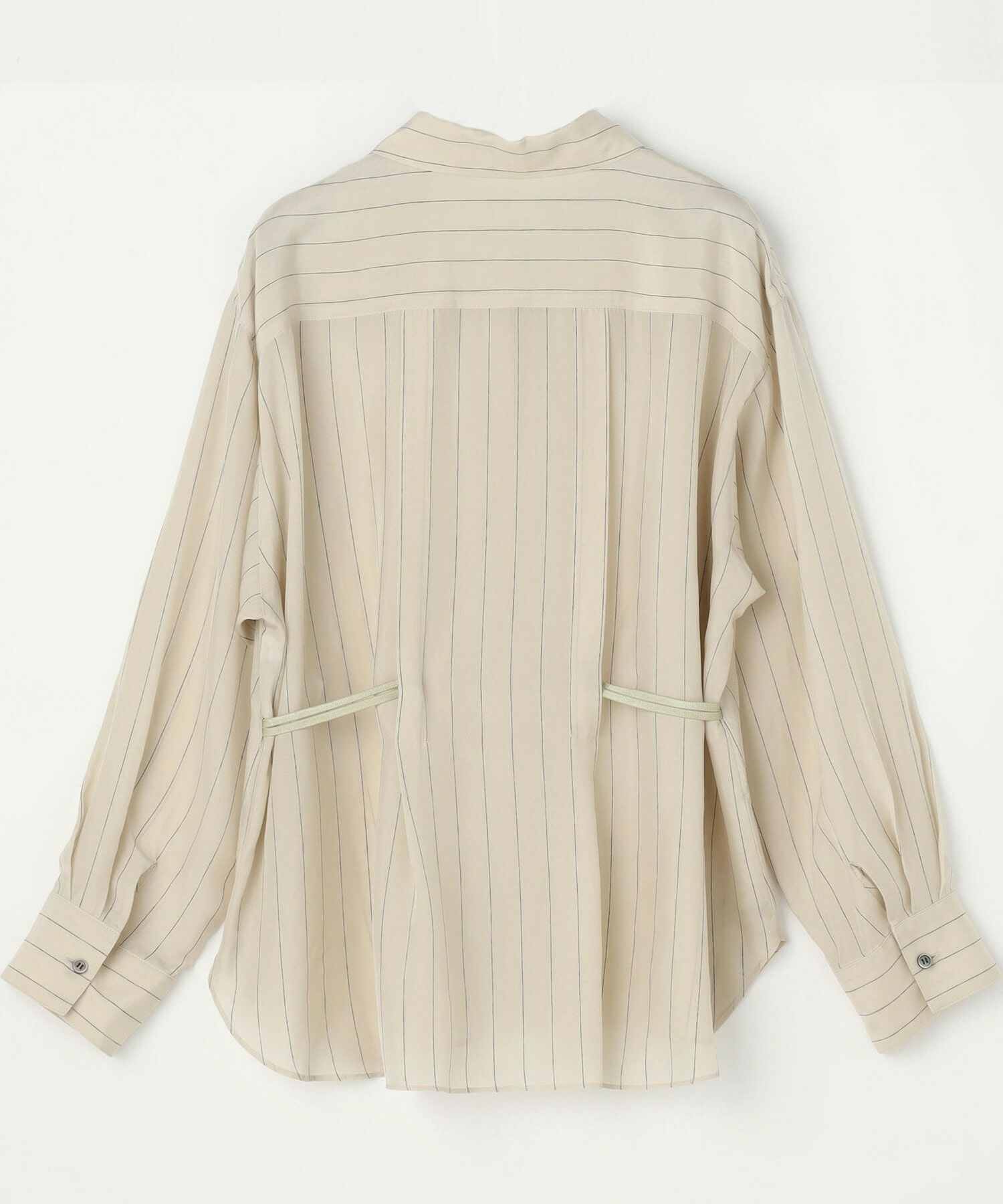 【L'EQUIPE】【Lサイズ】キュプラコットンストライプシャツ 詳細画像 ベージュ系その他 16