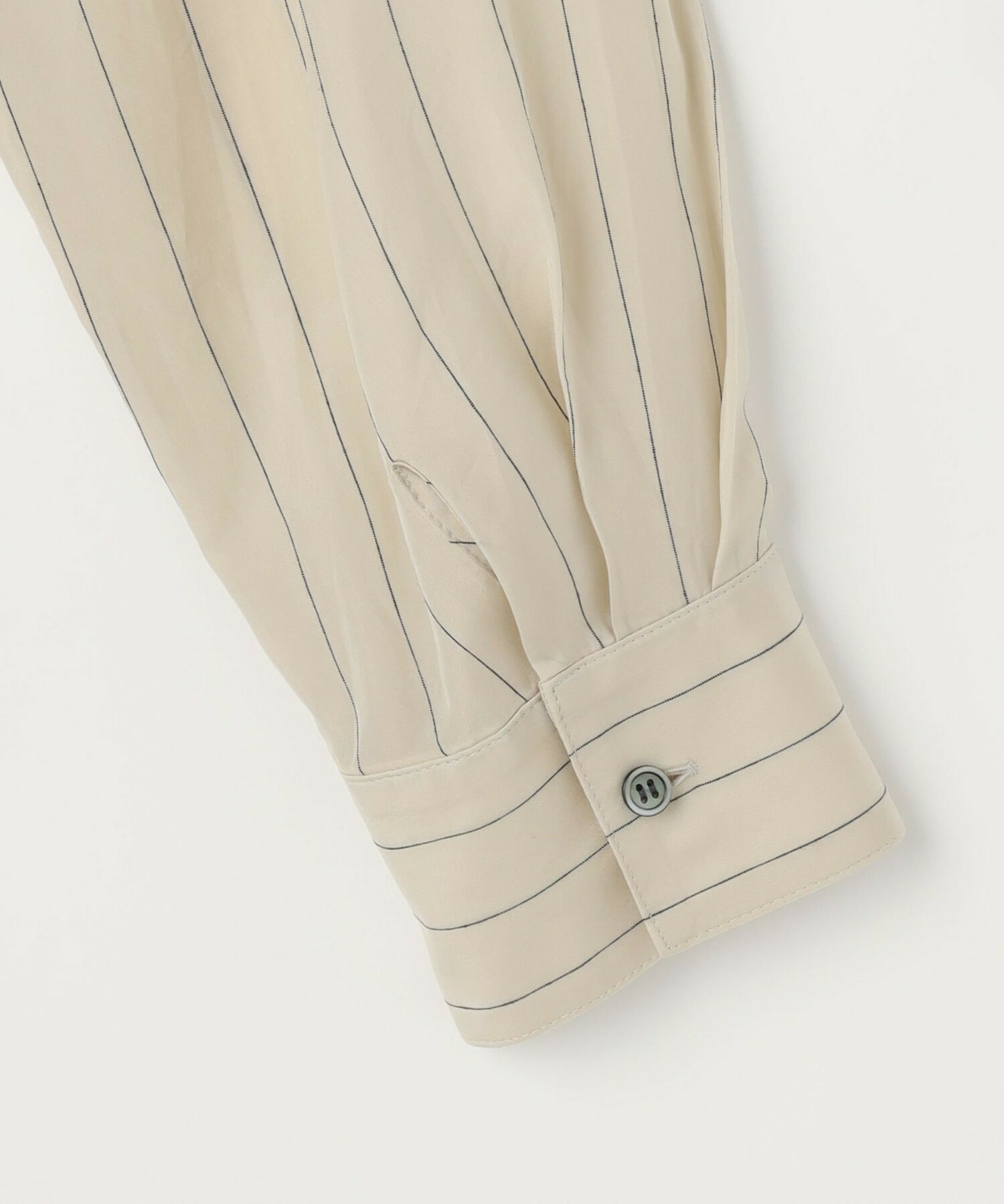 【L'EQUIPE】【Lサイズ】キュプラコットンストライプシャツ 詳細画像 ベージュ系その他 18