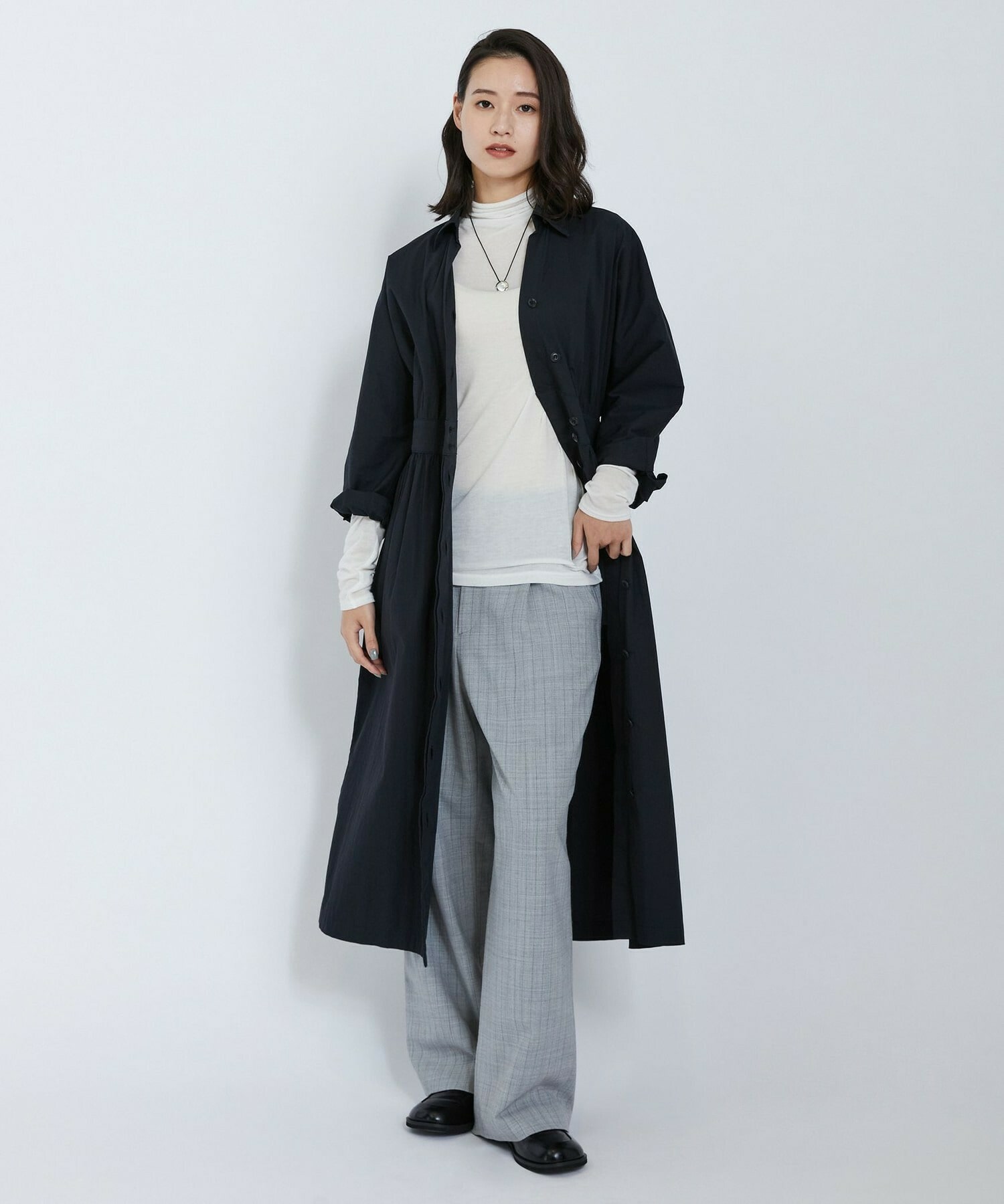 【L'EQUIPE】【Lサイズ】ビンテージコットンナイロンワンピース 詳細画像 ブラック 2