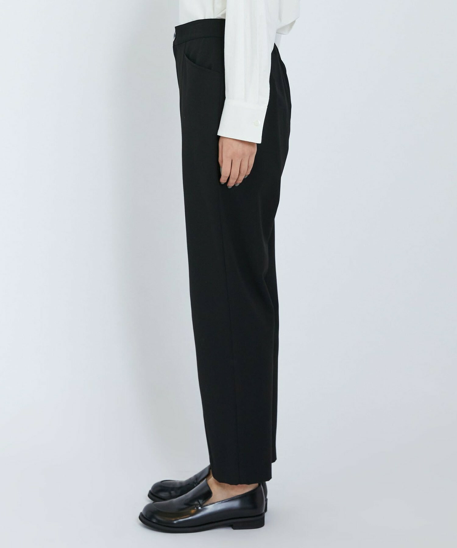 【L'EQUIPE】【Lサイズ】バックブラッシュツイルパンツ 詳細画像 ブラック 10