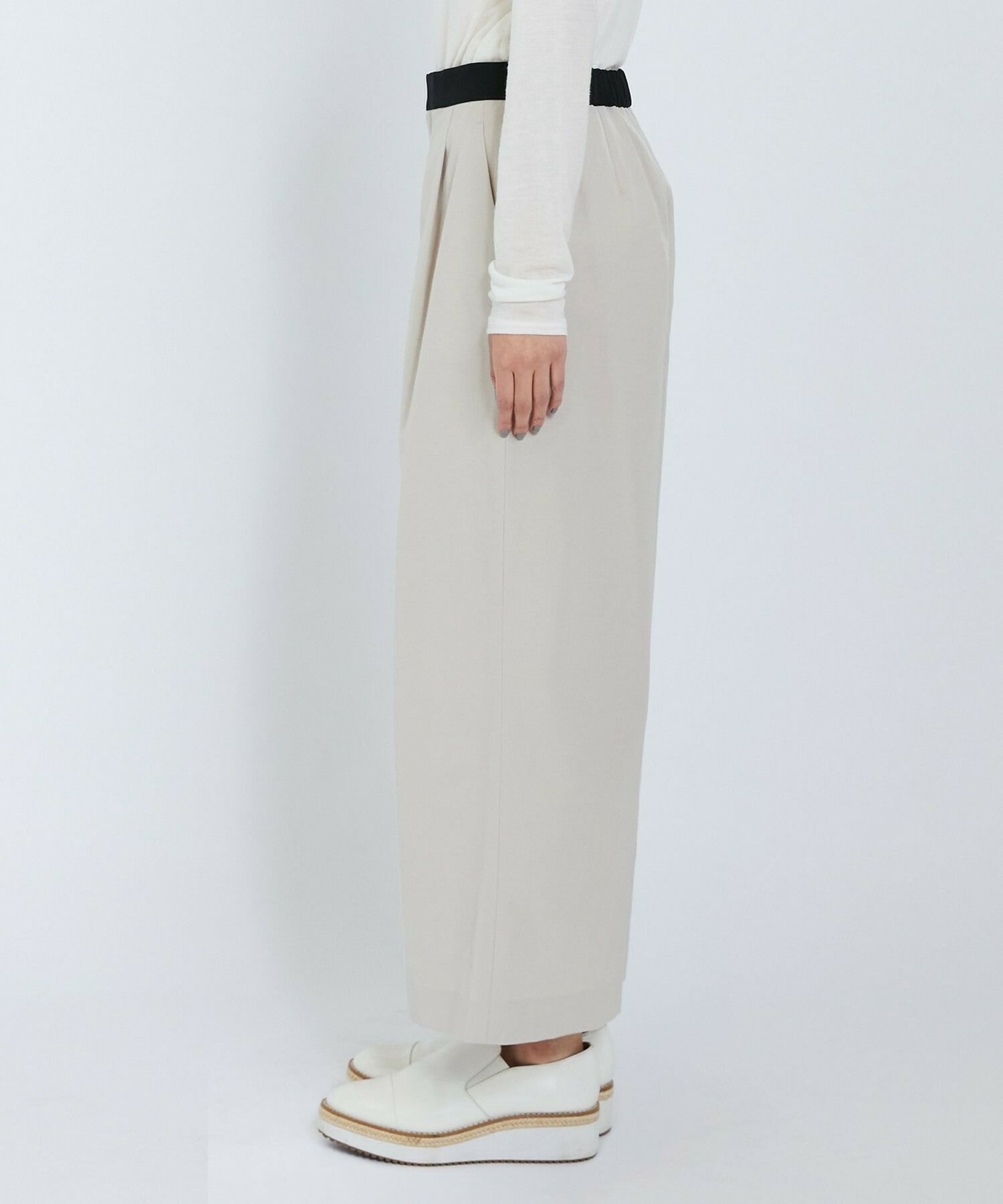 【L'EQUIPE】【Lサイズ】アセテートグログランパンツ 詳細画像 グリーン系その他 13