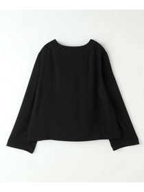 【L'EQUIPE】【Lサイズ】バックサテンノーカラージャケット＜現行素材＞ 詳細画像 ブラック 1