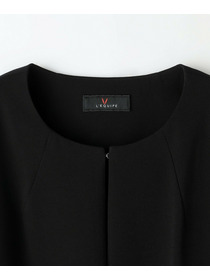 【L'EQUIPE】【Lサイズ】バックサテンノーカラージャケット＜現行素材＞ 詳細画像 ブラック 2