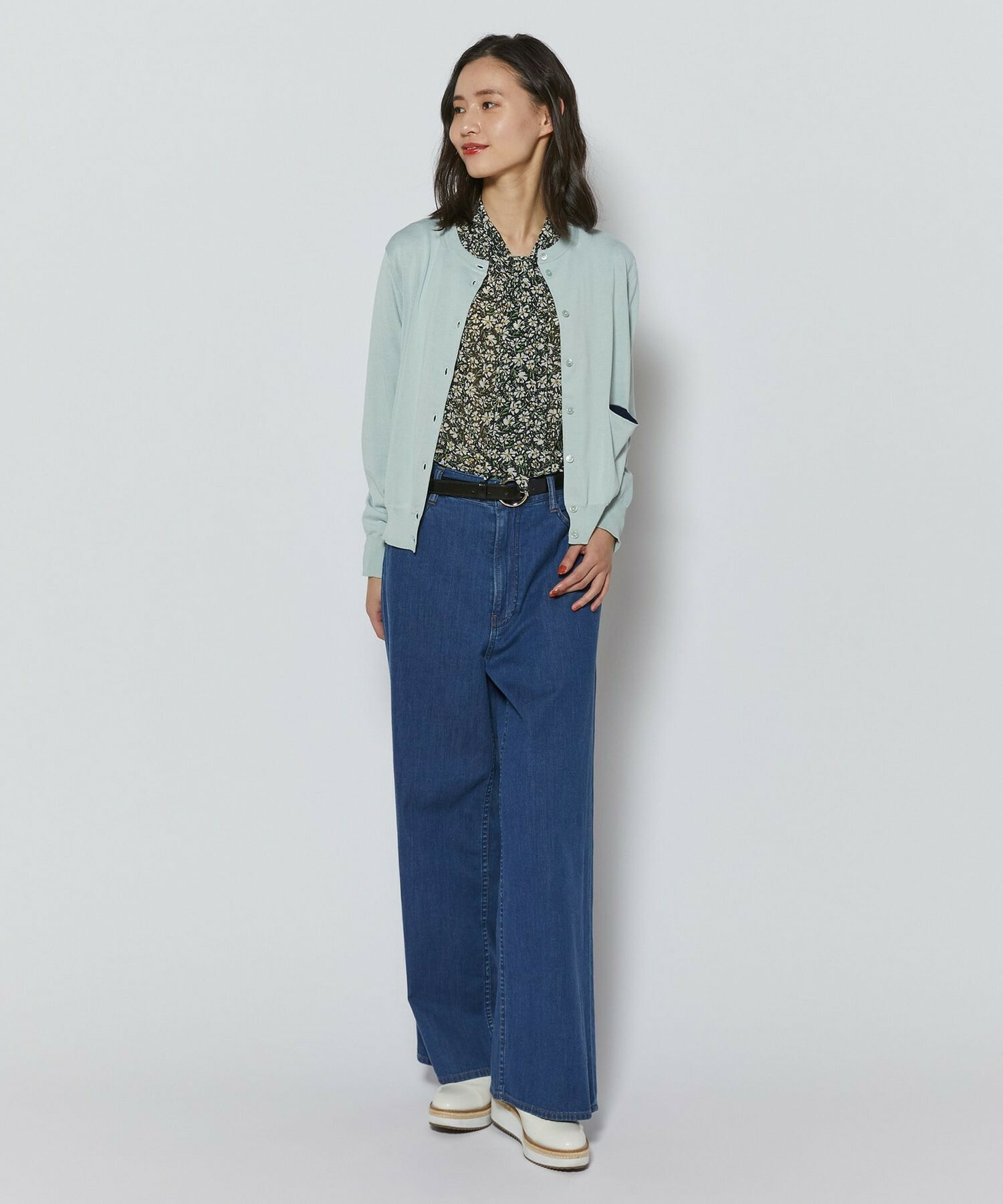 【L'EQUIPE】【Lサイズ】7ozストレッチデニムセミワイドパンツ 詳細画像 ブルー系その他 3