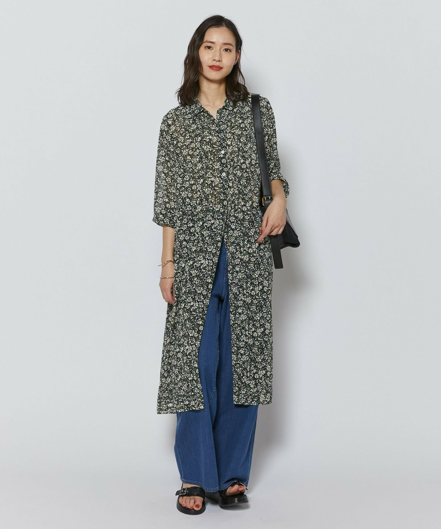 【L'EQUIPE】【Lサイズ】7ozストレッチデニムセミワイドパンツ 詳細画像 ブルー系その他 4