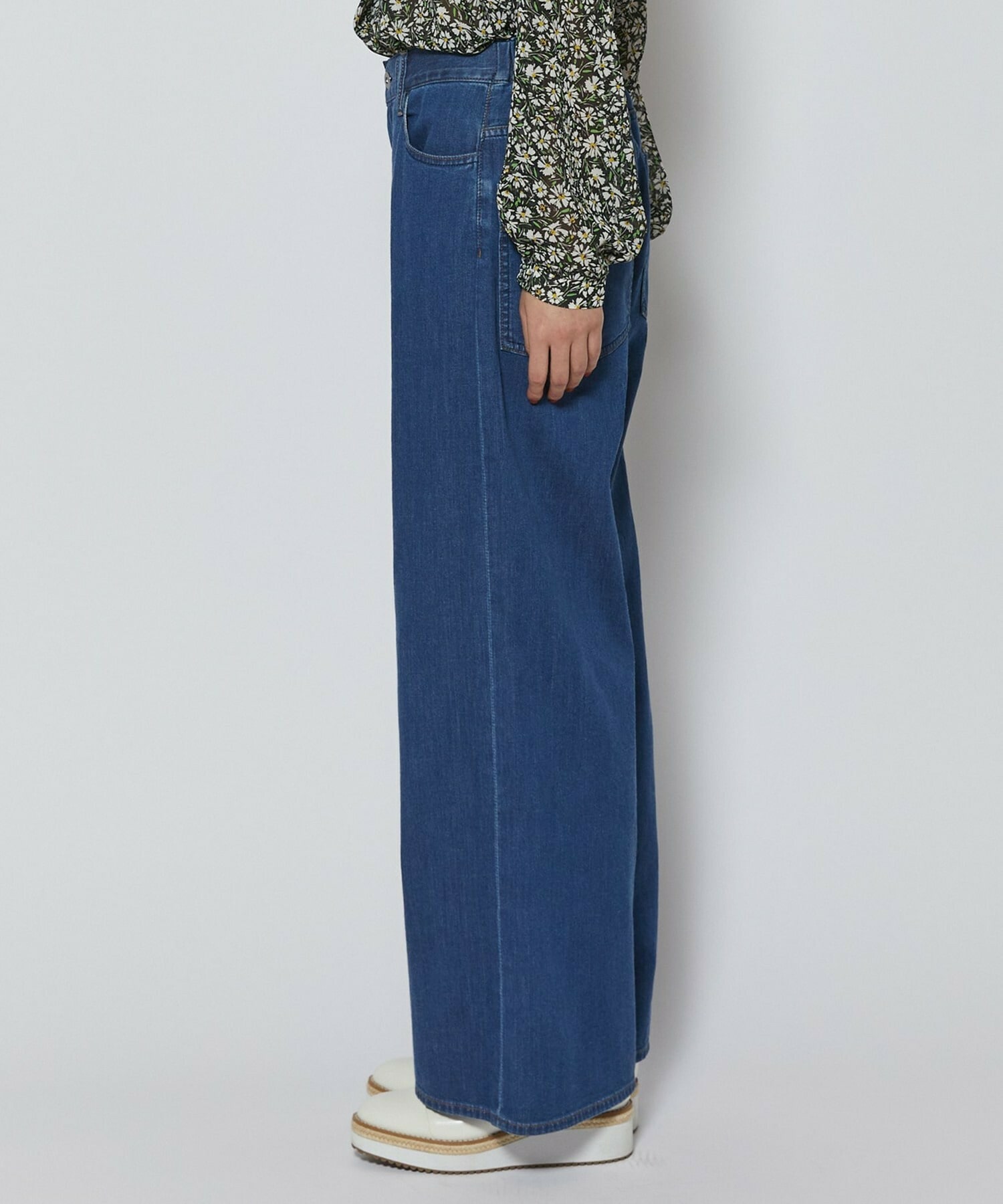 【L'EQUIPE】【Lサイズ】7ozストレッチデニムセミワイドパンツ 詳細画像 ブルー系その他 7