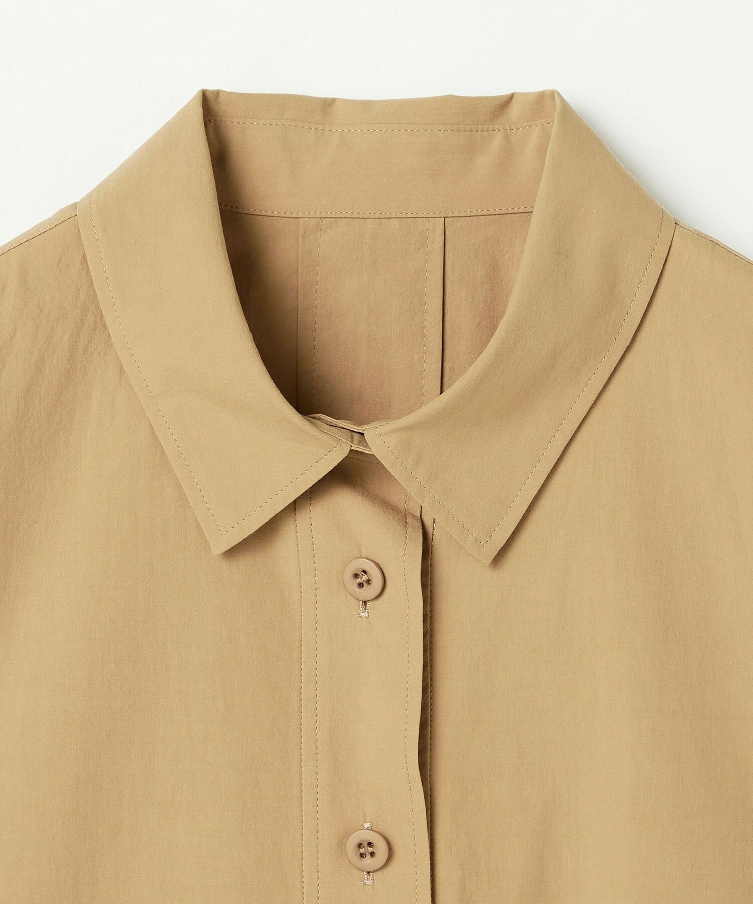 【L'EQUIPE】【Lサイズ】オーガニックコットンビンテージシャツブラウス 詳細画像 ベージュ 11