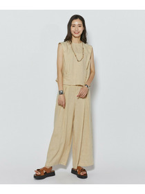 【L'EQUIPE】［eclat 2026年5月号掲載商品］【Lサイズ】ピュアリネンガーメントダイブラウス 詳細画像 ベージュ 1