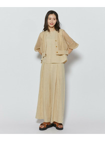 【L'EQUIPE】［eclat 2026年5月号掲載商品］【Lサイズ】ピュアリネンガーメントダイブラウス 詳細画像 ベージュ 3