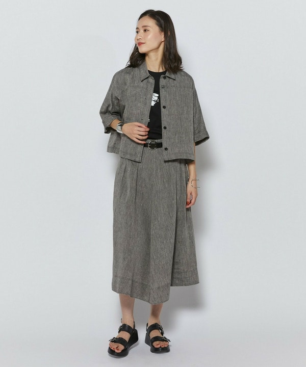 ［eclat 2026年5月号掲載商品］【Lサイズ】ヘンプ麻シャツ 詳細画像 ブラック系その他 1