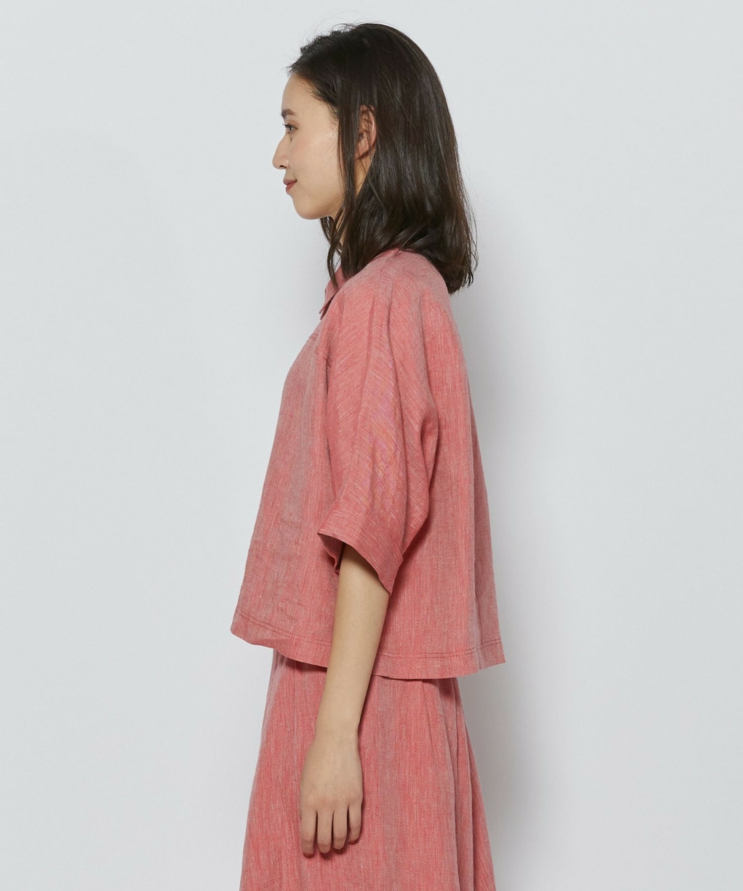 【L'EQUIPE】［eclat 2026年5月号掲載商品］【Lサイズ】ヘンプ麻シャツ 詳細画像 ブラック系その他 10