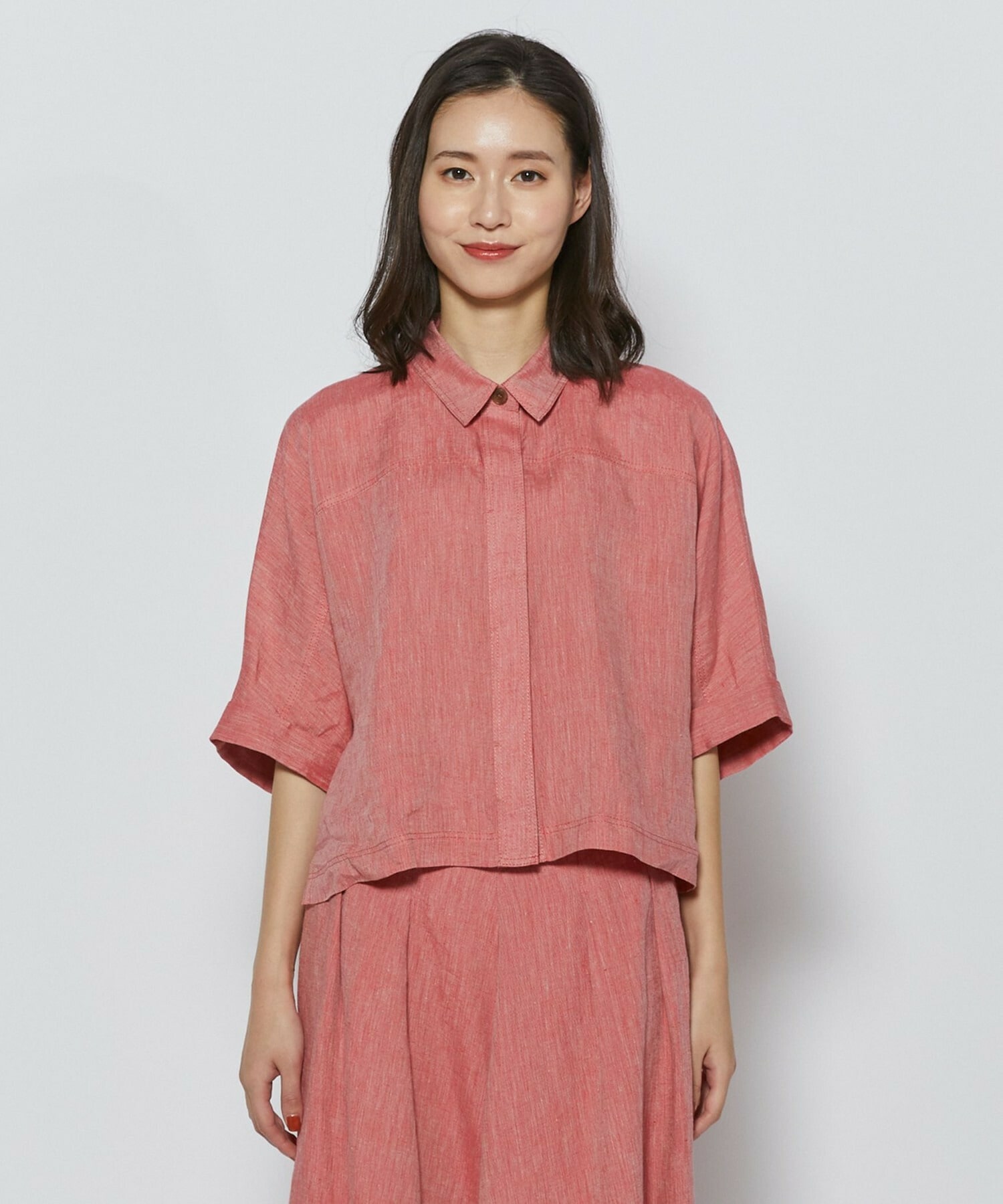 【L'EQUIPE】［eclat 2026年5月号掲載商品］【Lサイズ】ヘンプ麻シャツ 詳細画像 ブラック系その他 7