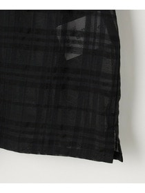 【L'EQUIPE】【大きいサイズ】シアーチェックシャツ 詳細画像 ブラック系その他 17