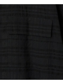【L'EQUIPE】【大きいサイズ】シアーチェックシャツ 詳細画像 ブラック系その他 18