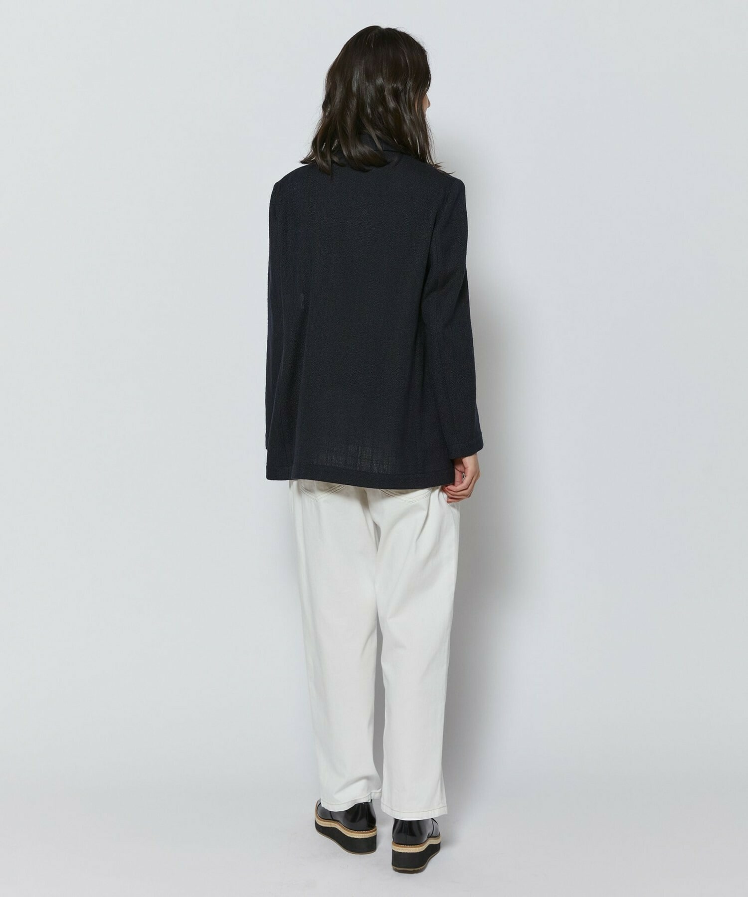 【L'EQUIPE】【Lサイズ】シルク混シャンブレージャケット 詳細画像 ベージュ 6