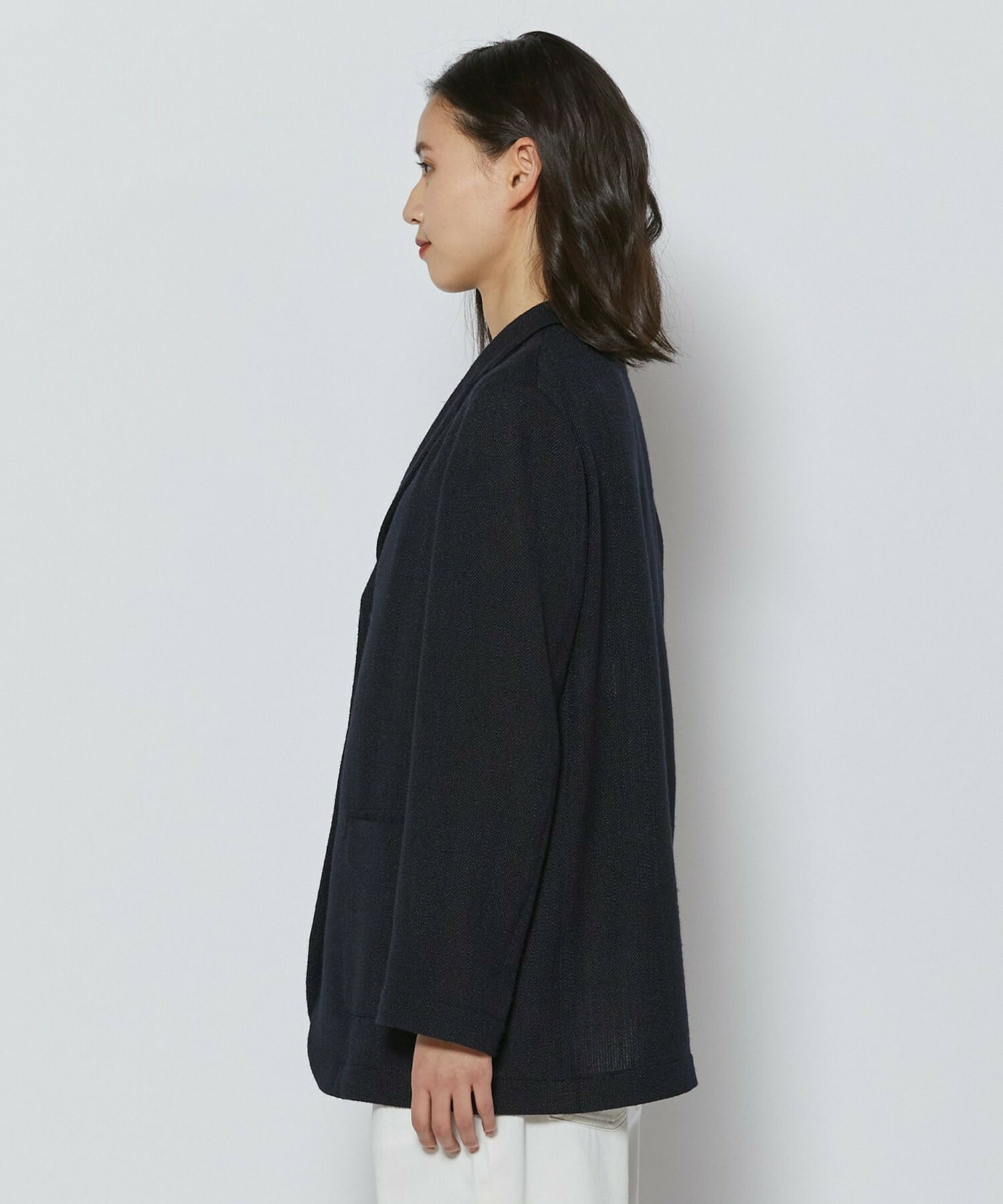 【L'EQUIPE】【Lサイズ】シルク混シャンブレージャケット 詳細画像 ベージュ 8