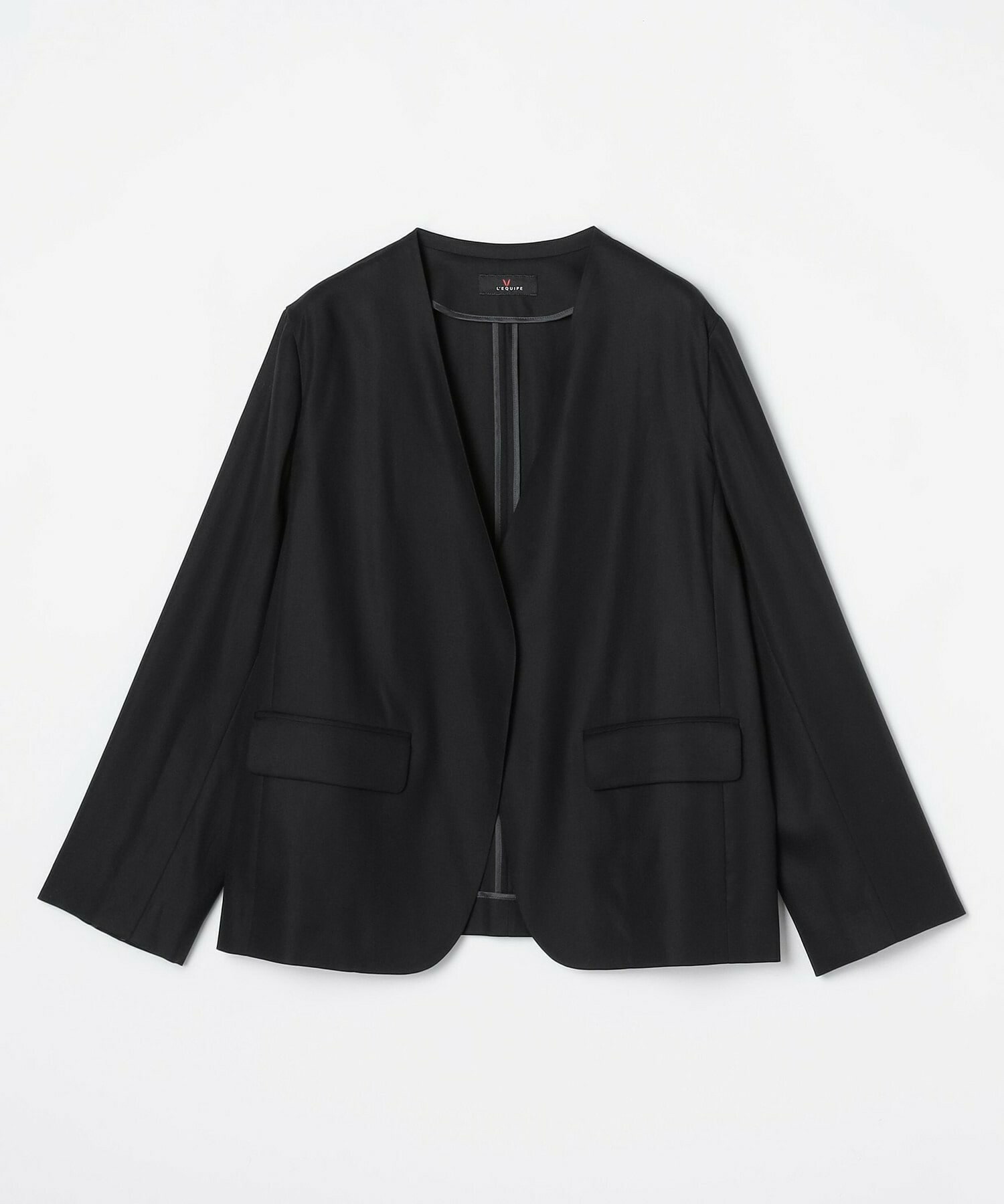 【L'EQUIPE】【Lサイズ】100/2オーガニックコットンジャケット 詳細画像 ブラック 1