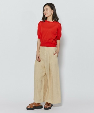 【L'EQUIPE】［eclat 2026年5月号掲載商品］【Lサイズ】ピュアリネンガーメントダイパンツ 詳細画像 ベージュ 1