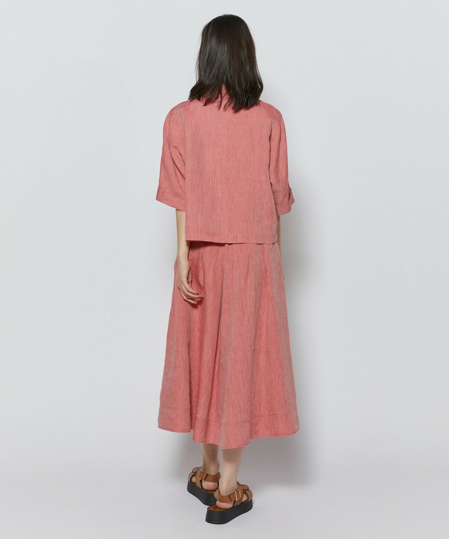 【L'EQUIPE】［eclat 2026年5月号掲載商品］【Lサイズ】ヘンプ麻スカート 詳細画像 ブラック系その他 3